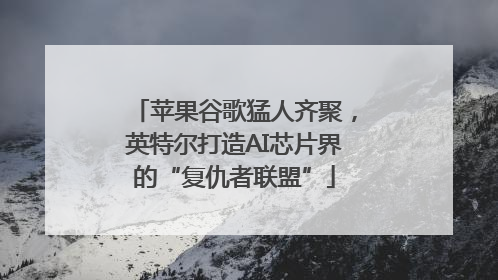 苹果谷歌猛人齐聚，英特尔打造AI芯片界的“复仇者联盟”