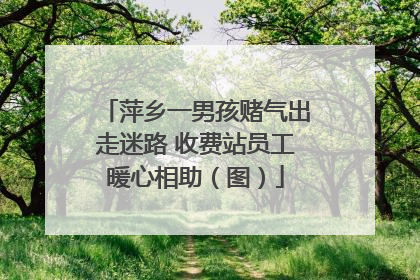萍乡一男孩赌气出走迷路 收费站员工暖心相助（图）
