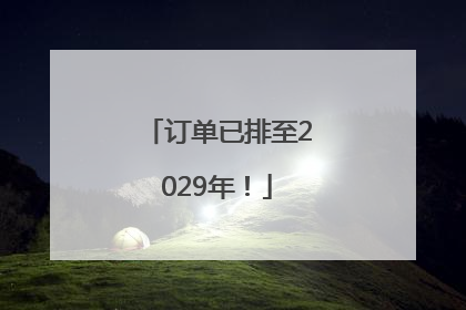 订单已排至2029年！
