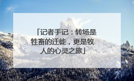 记者手记：转场是牲畜的迁徙，更是牧人的心灵之旅