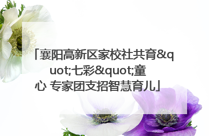 襄阳高新区家校社共育"七彩"童心 专家团支招智慧育儿