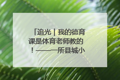 追光｜我的德育课是体育老师教的！——一所县城小学的思政课改革