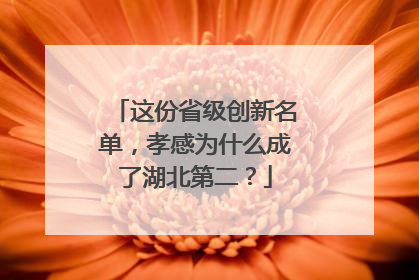 这份省级创新名单，孝感为什么成了湖北第二？