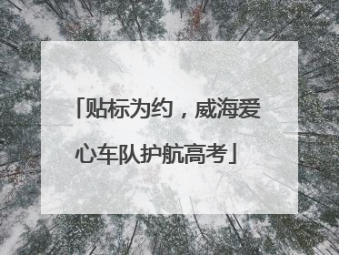 贴标为约，威海爱心车队护航高考
