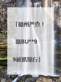赣州严查！赣BU**99被抓现行