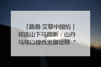 路易·艾黎中国情｜祁连山下马蹄新：山丹马场以绿色发展诠释“两山”理论实践