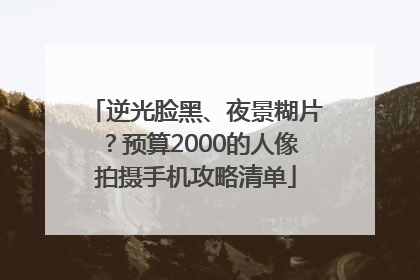 逆光脸黑、夜景糊片？预算2000的人像拍摄手机攻略清单