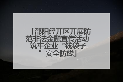 邵阳经开区开展防范非法金融宣传活动 筑牢企业“钱袋子”安全防线