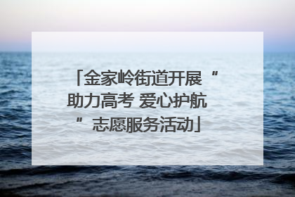 金家岭街道开展“助力高考 爱心护航”志愿服务活动