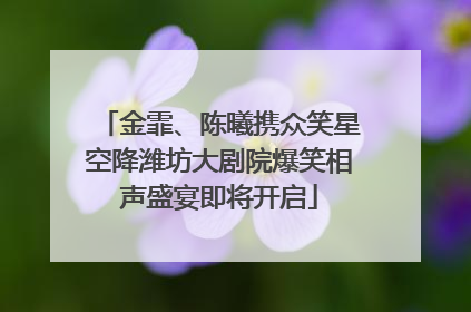 金霏、陈曦携众笑星空降潍坊大剧院爆笑相声盛宴即将开启