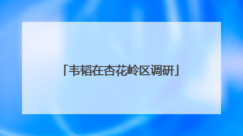 韦韬在杏花岭区调研