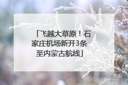 飞越大草原！石家庄机场新开3条至内蒙古航线