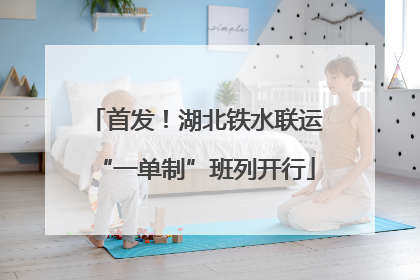 首发！湖北铁水联运“一单制”班列开行
