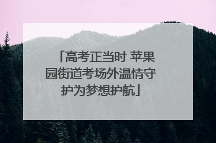高考正当时 苹果园街道考场外温情守护为梦想护航