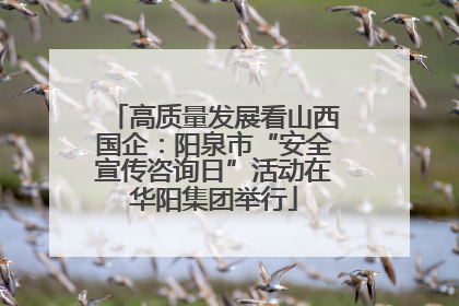 高质量发展看山西国企：阳泉市“安全宣传咨询日”活动在华阳集团举行