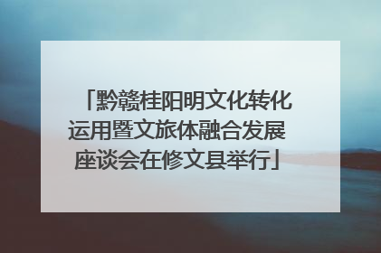 黔赣桂阳明文化转化运用暨文旅体融合发展座谈会在修文县举行