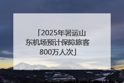 2025年暑运山东机场预计保障旅客800万人次