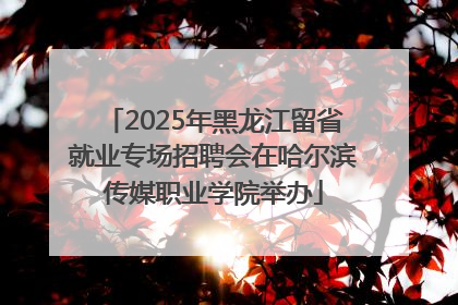 2025年黑龙江留省就业专场招聘会在哈尔滨传媒职业学院举办
