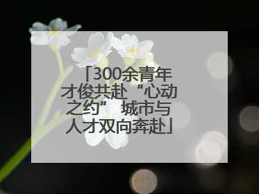 300余青年才俊共赴“心动之约” 城市与人才双向奔赴