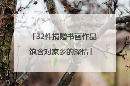 32件捐赠书画作品饱含对家乡的深情
