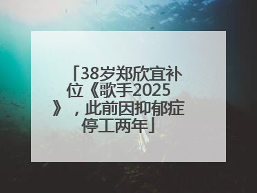 38岁郑欣宜补位《歌手2025》，此前因抑郁症停工两年