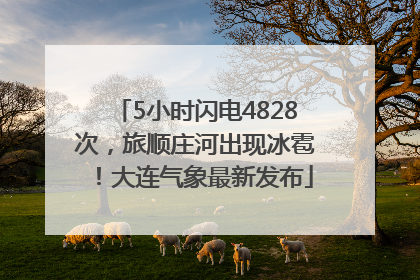 5小时闪电4828次，旅顺庄河出现冰雹！大连气象最新发布